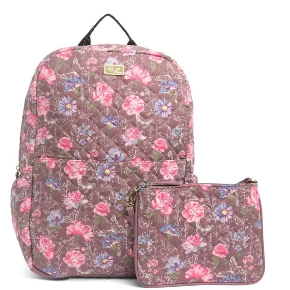 LUV BETSEY BY BETSEY JOHNSON Cotton Quilted Backpack with Purse Bag - Picture 2 of 9